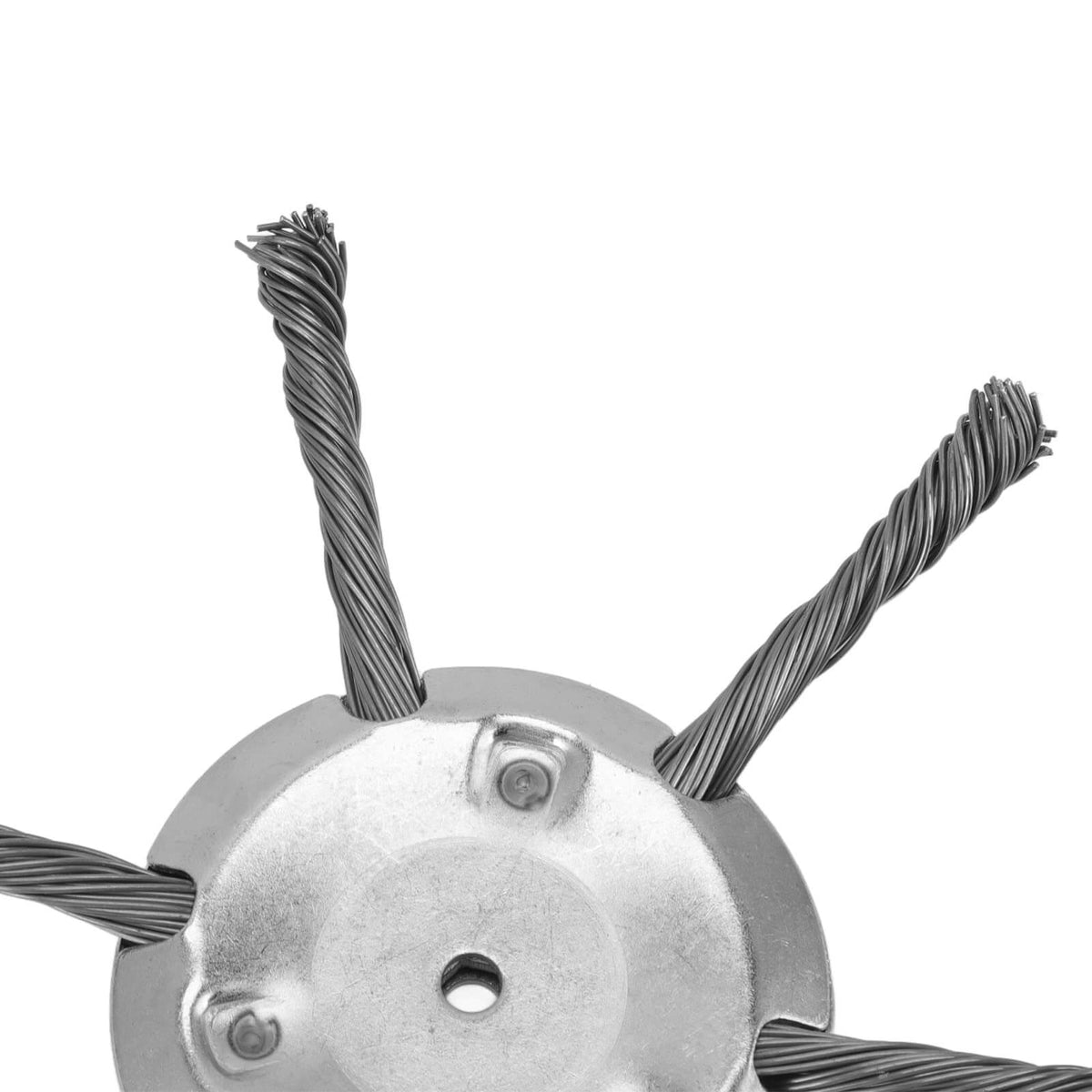 Robust Steel Brush Trimmer Head | 6-Inch Outdoor Cleaning Tool