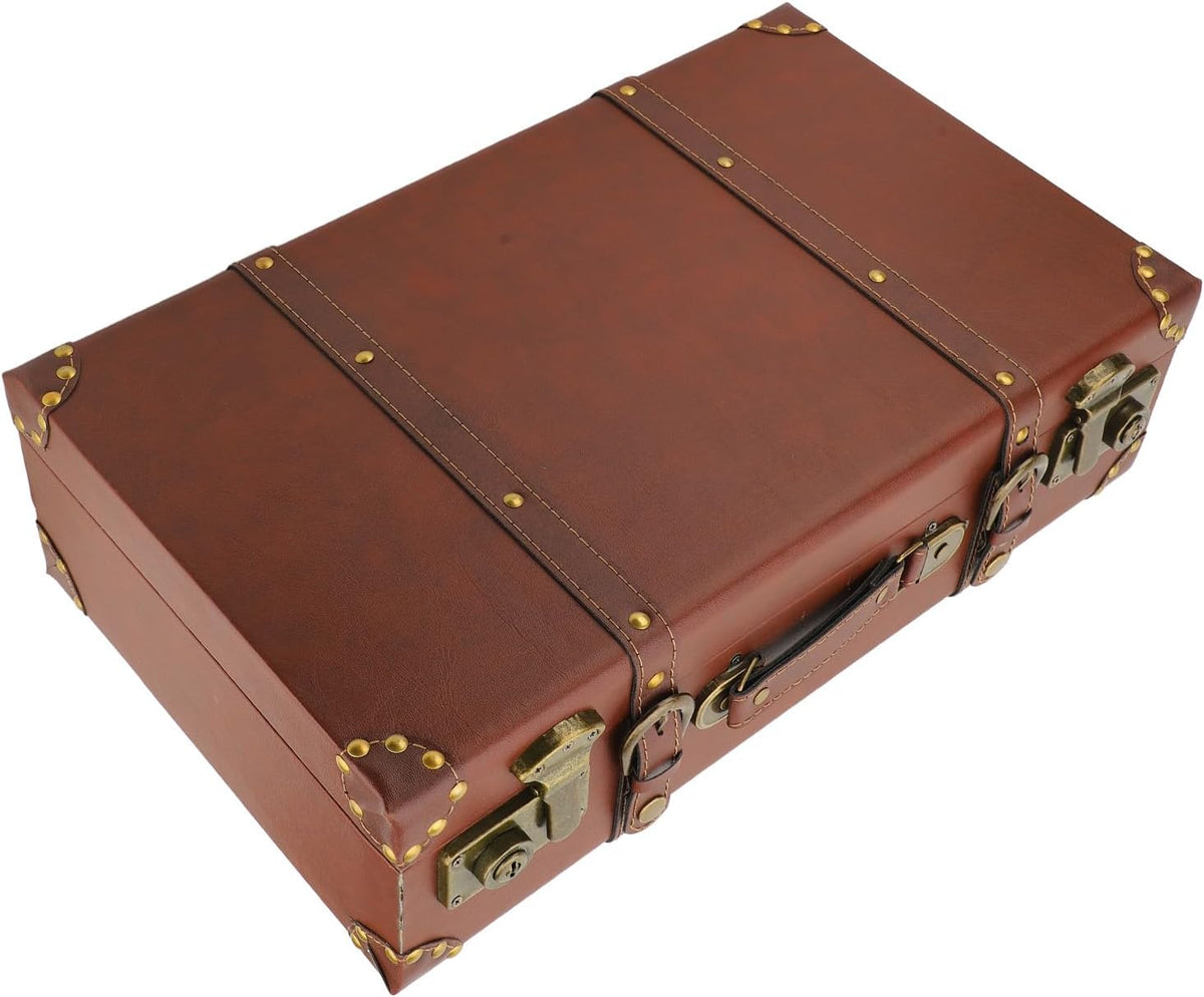 Heritage Collection | Classic Leather Travel Case with Secure Lock | Stylish Compact Design for Weekend Getaways