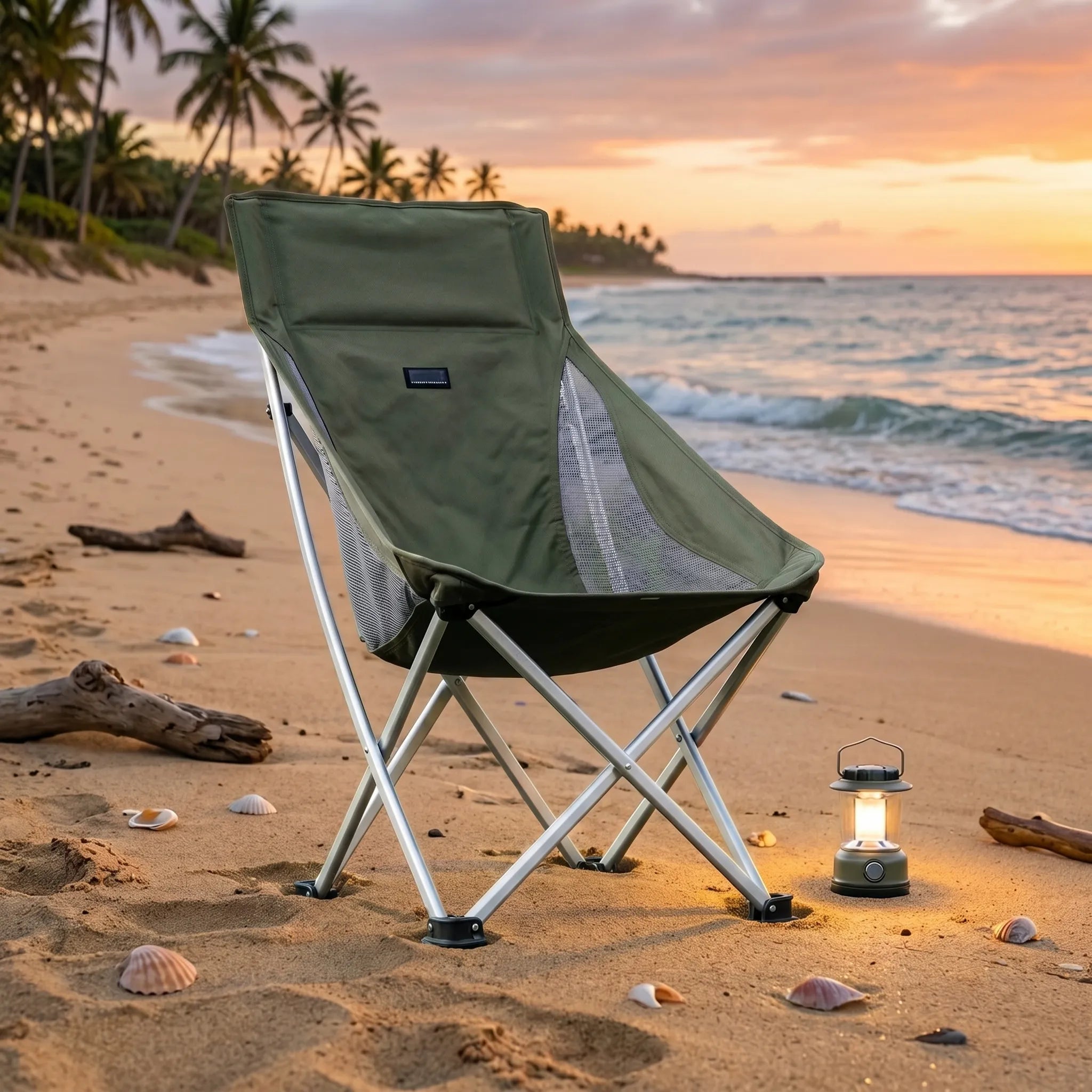 Portable High-Back Outdoor Seat with Carrying Bag | Lightweight Folding Chair