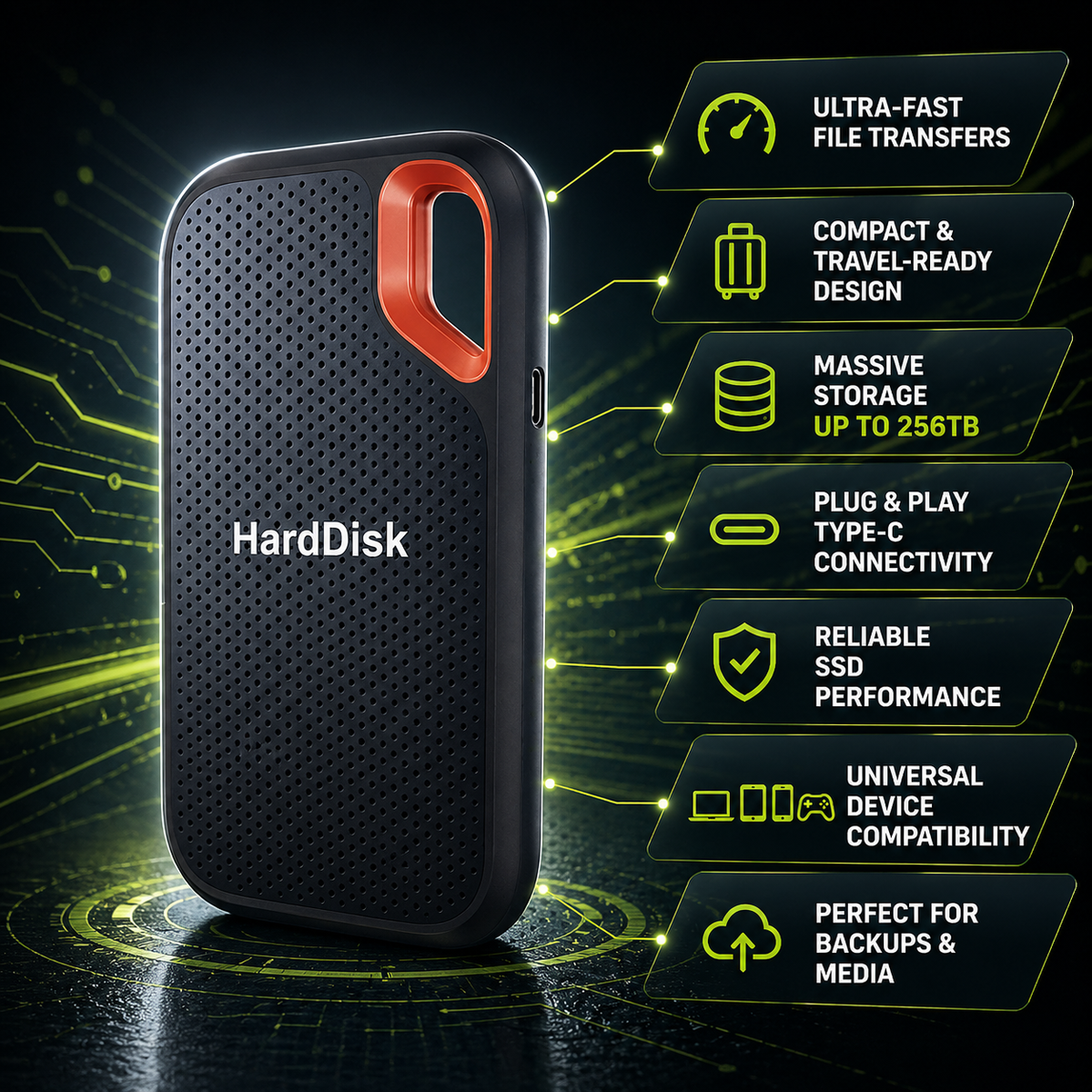 SwiftStore External SSD | Compact and Reliable Data Backup