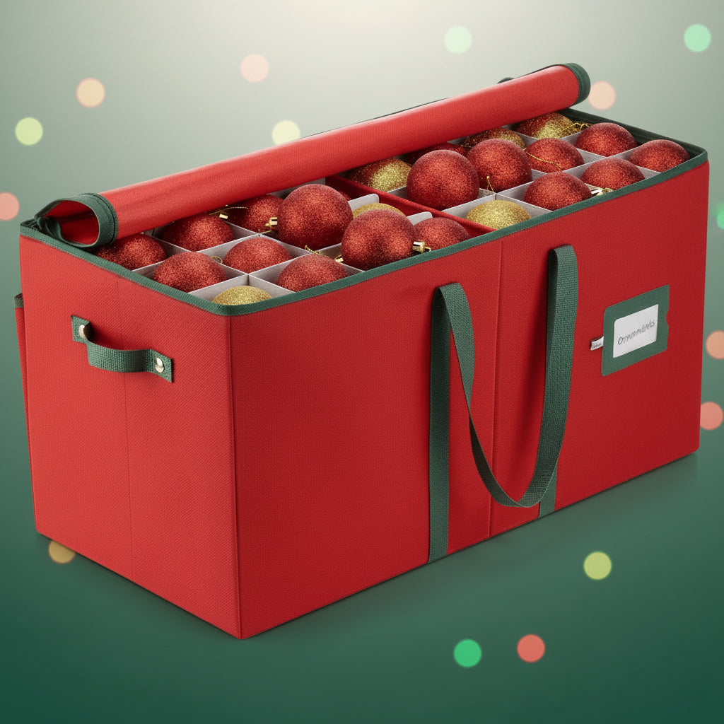 Seasonal Ornament Organizer | Versatile Storage Box with Custom Dividers