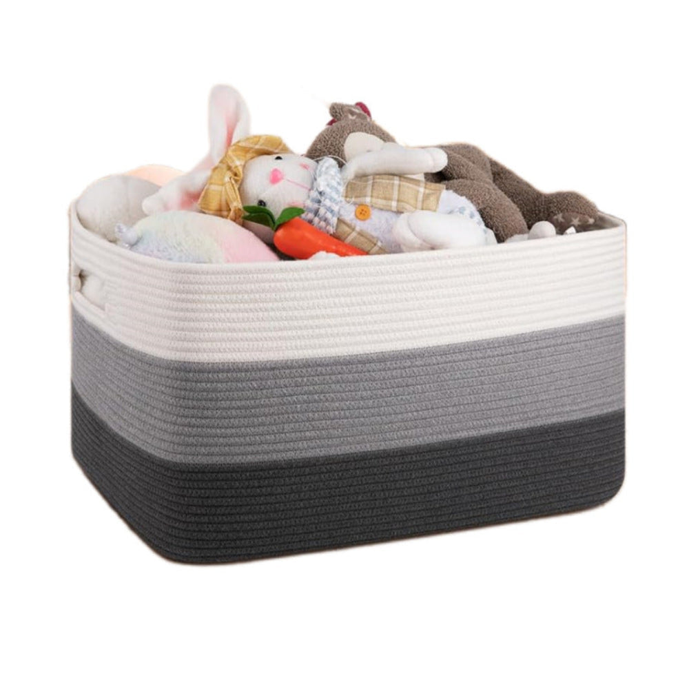 Spacious Woven Storage Basket with Sturdy Handles for Easy Organization