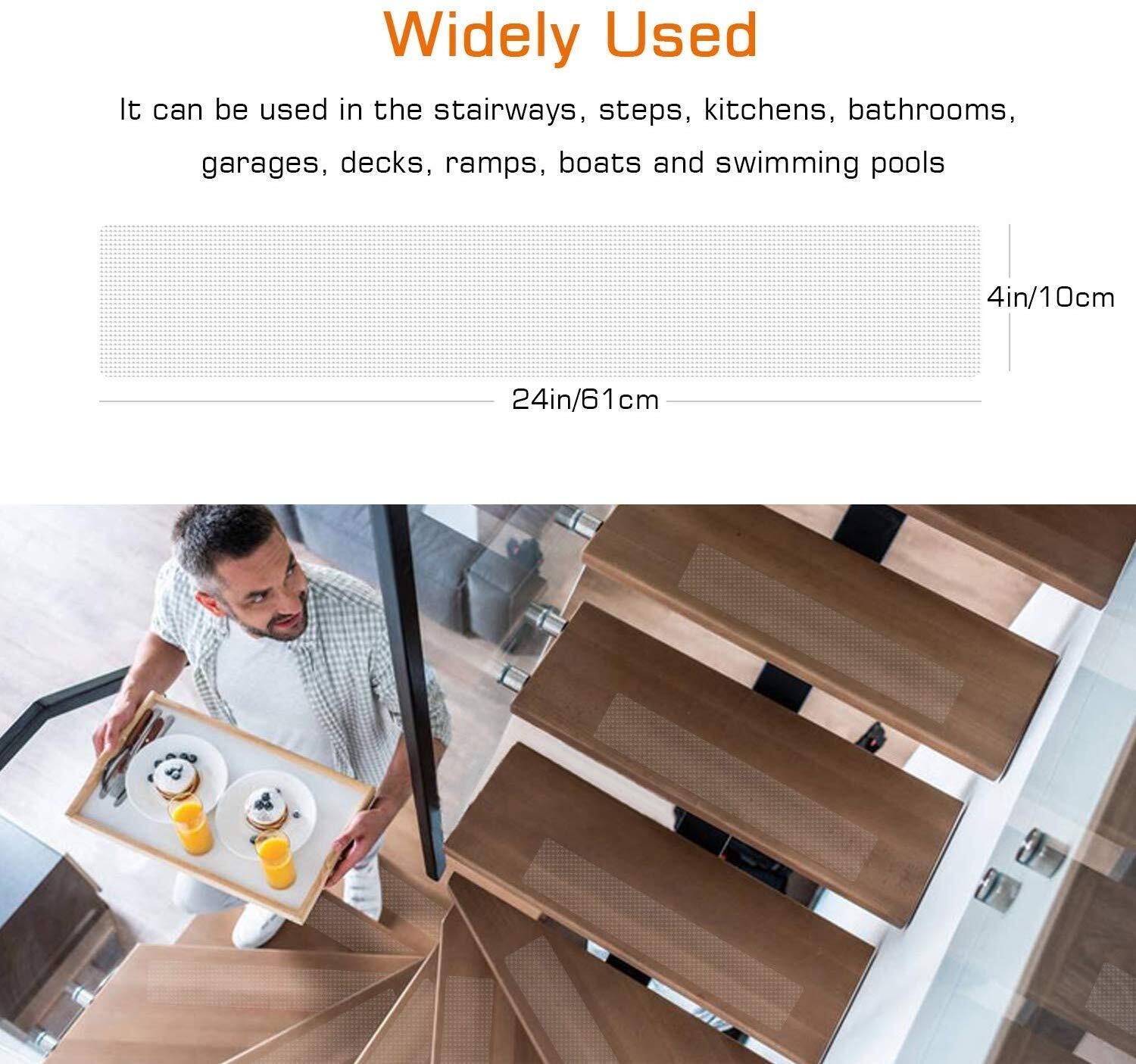 Transparent Grip Stair Safety Strips for Secure Steps