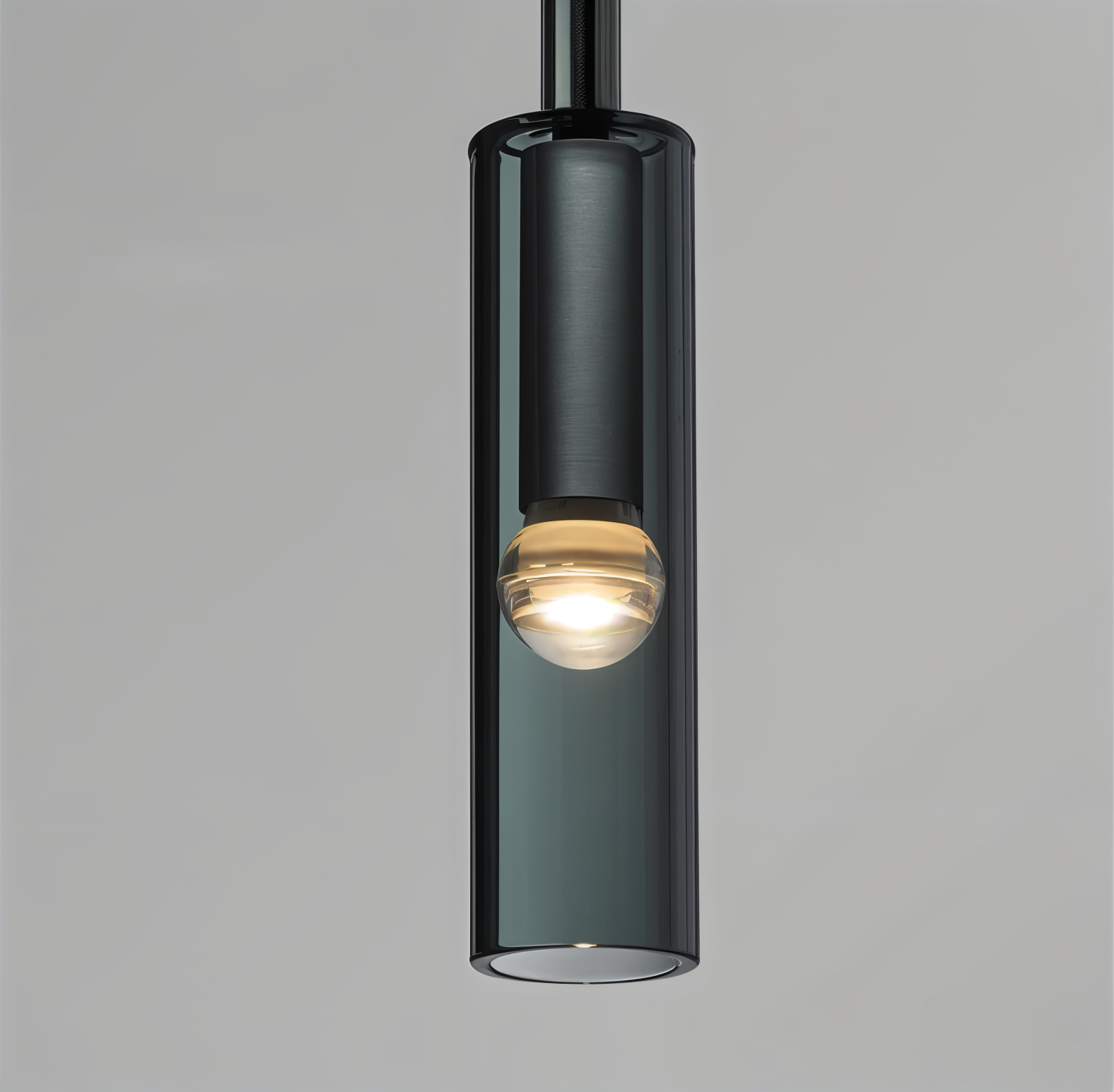 Smoke Glass Minimalist Wall Light Fixture
