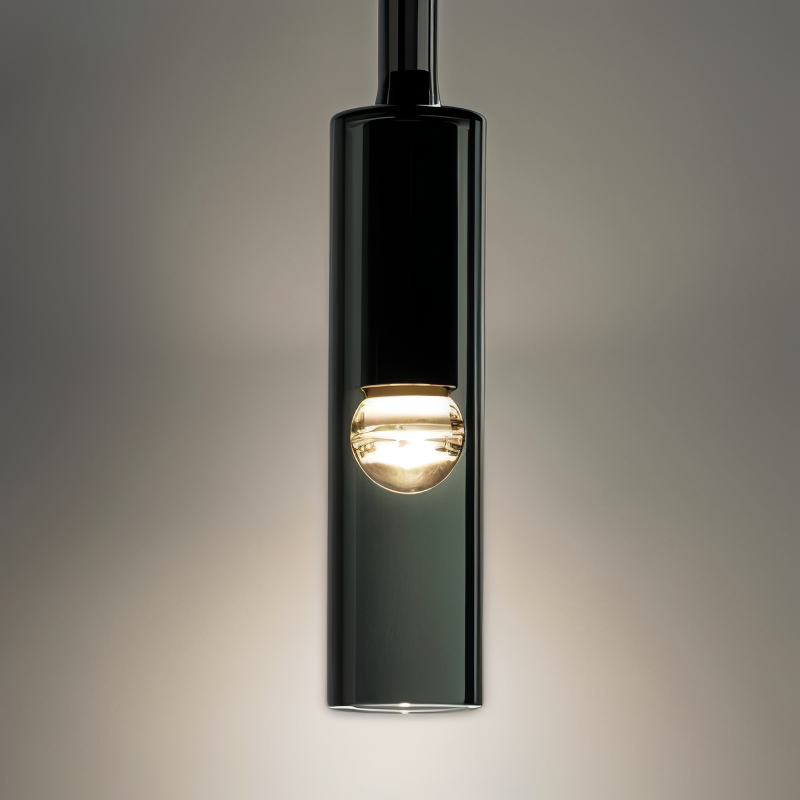 Smoke Glass Minimalist Wall Light Fixture
