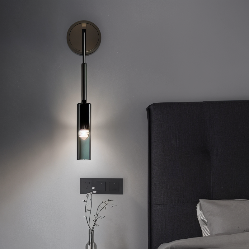 Smoke Glass Minimalist Wall Light Fixture