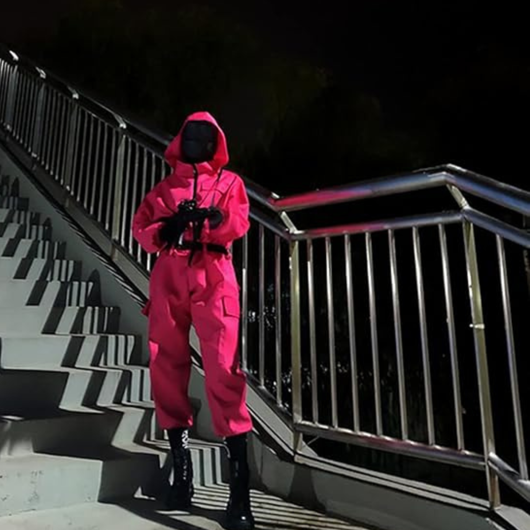 Complete Costume Set with Hood and Face Mask for Halloween Fun