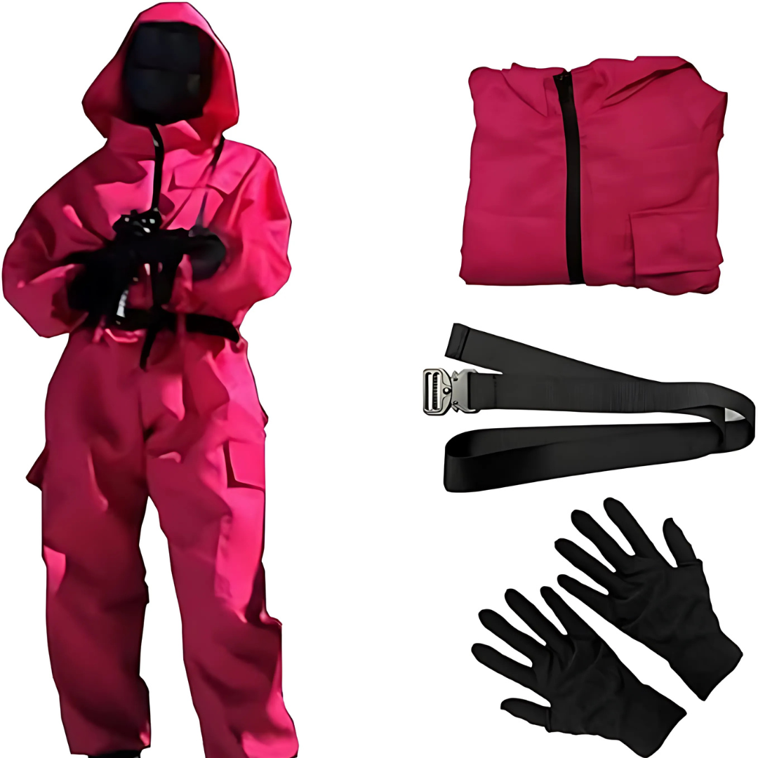 Complete Costume Set with Hood and Face Mask for Halloween Fun