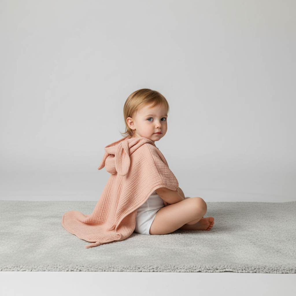 Children's Hooded Poncho Wrap