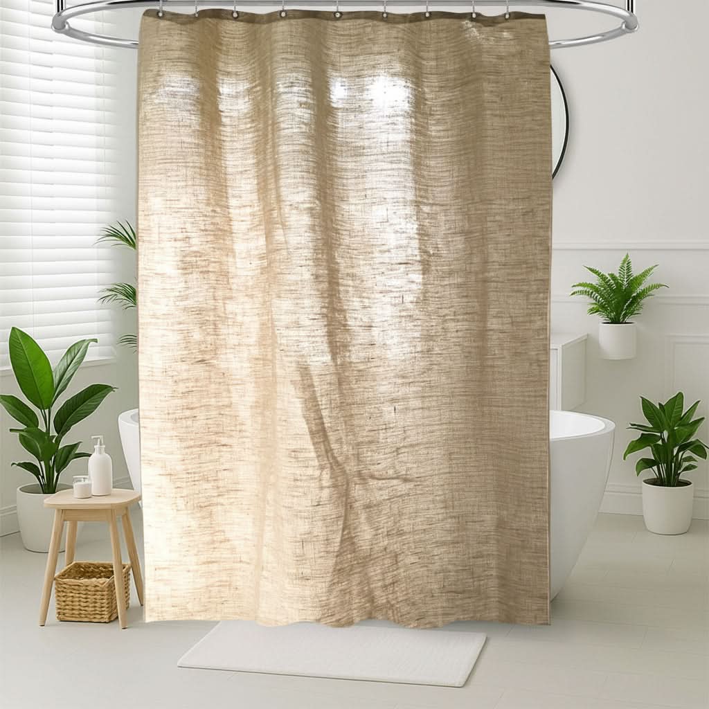 Eco-Friendly Hemp Shower Curtain for Versatile Spaces