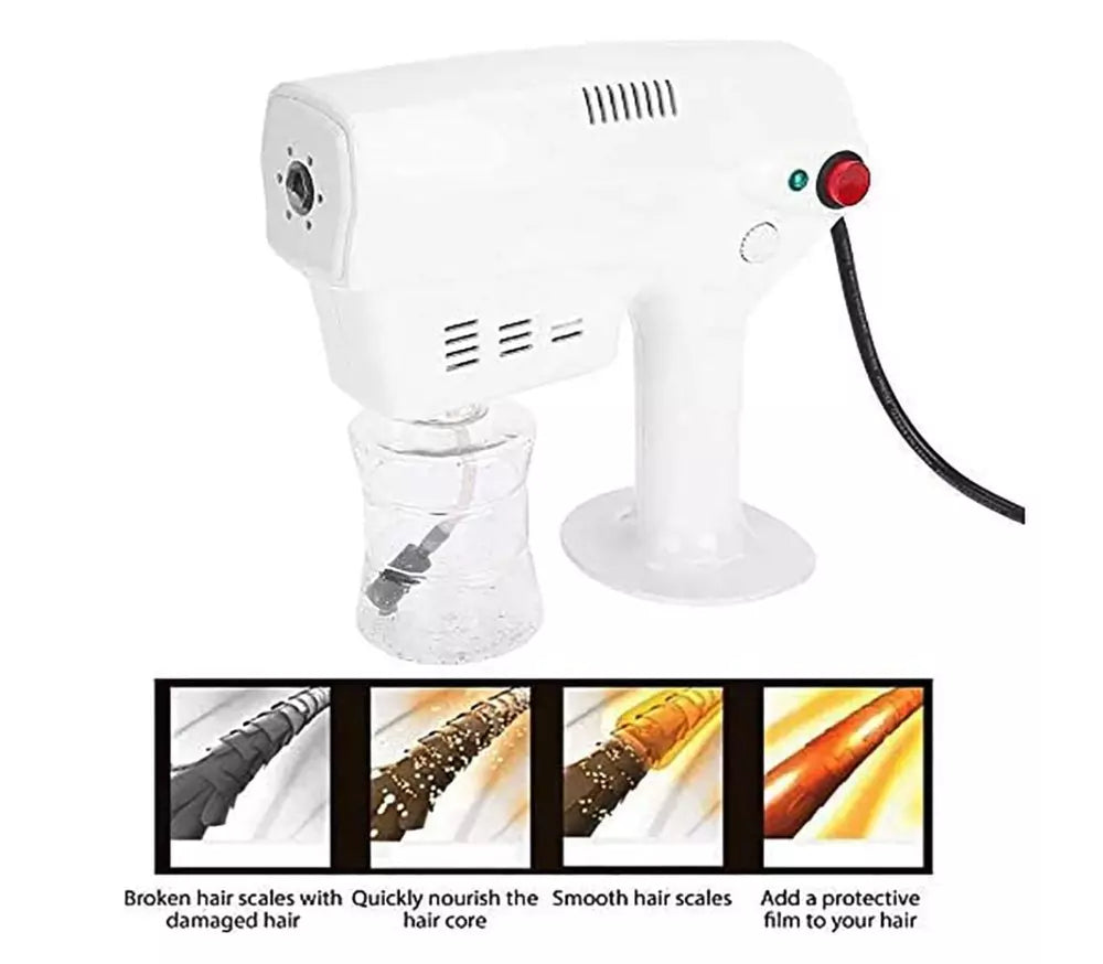 AquaGlow | Travel-Friendly Hair Steamer with Custom Settings