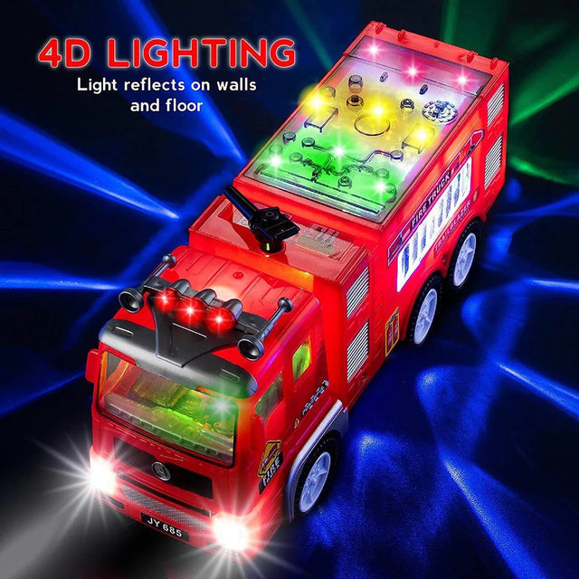 Interactive Fire Rescue Vehicle with Lights and Sounds
