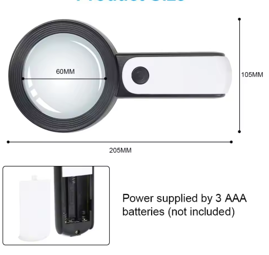 Enhanced 30X Magnifier for Effortless Reading