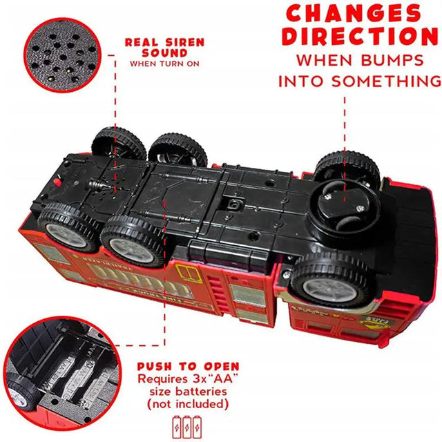 Interactive Fire Rescue Vehicle with Lights and Sounds
