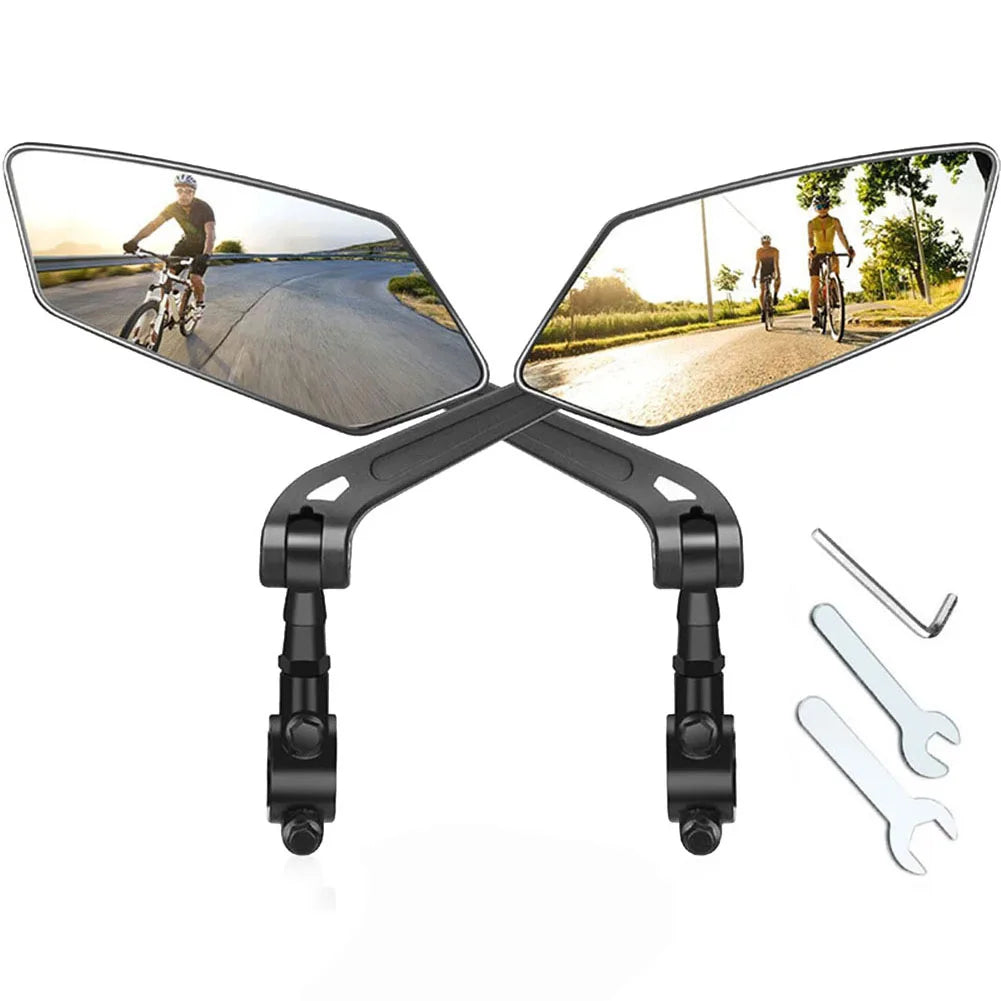Dual Pack Adjustable Bike Mirrors for Enhanced Safety