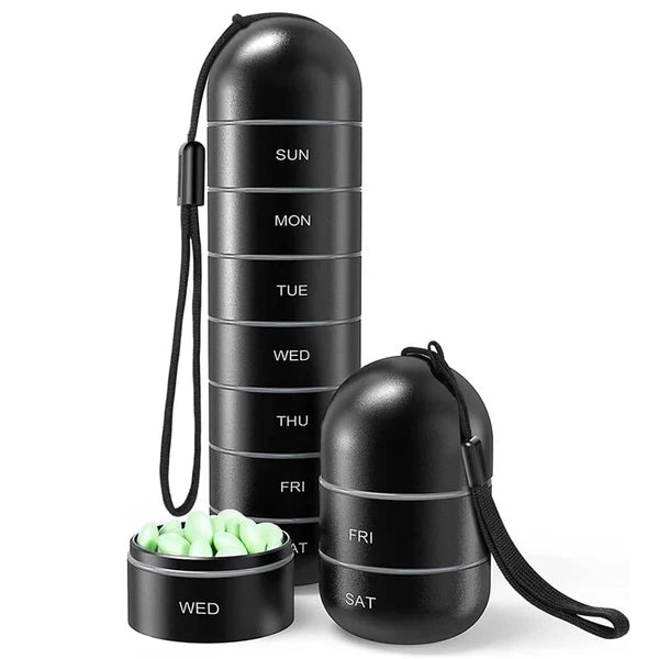 Travel-Friendly 7-Day Medication Organizer with Durable Design