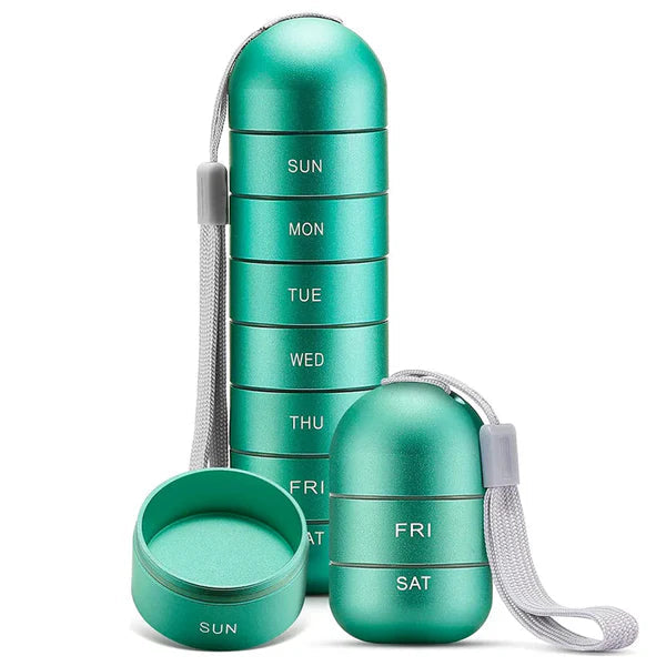 Travel-Friendly 7-Day Medication Organizer with Durable Design