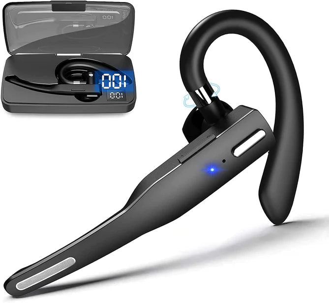 SoundWave Wireless Earphone with Noise-Cancelling Mic – 20-25H Talk Time & Adjustable Fit