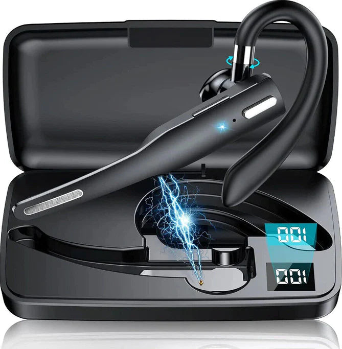 SoundWave Wireless Earphone with Noise-Cancelling Mic – 20-25H Talk Time & Adjustable Fit