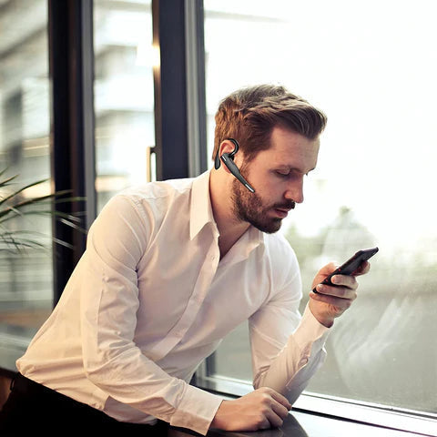 SoundWave Wireless Earphone with Noise-Cancelling Mic – 20-25H Talk Time & Adjustable Fit