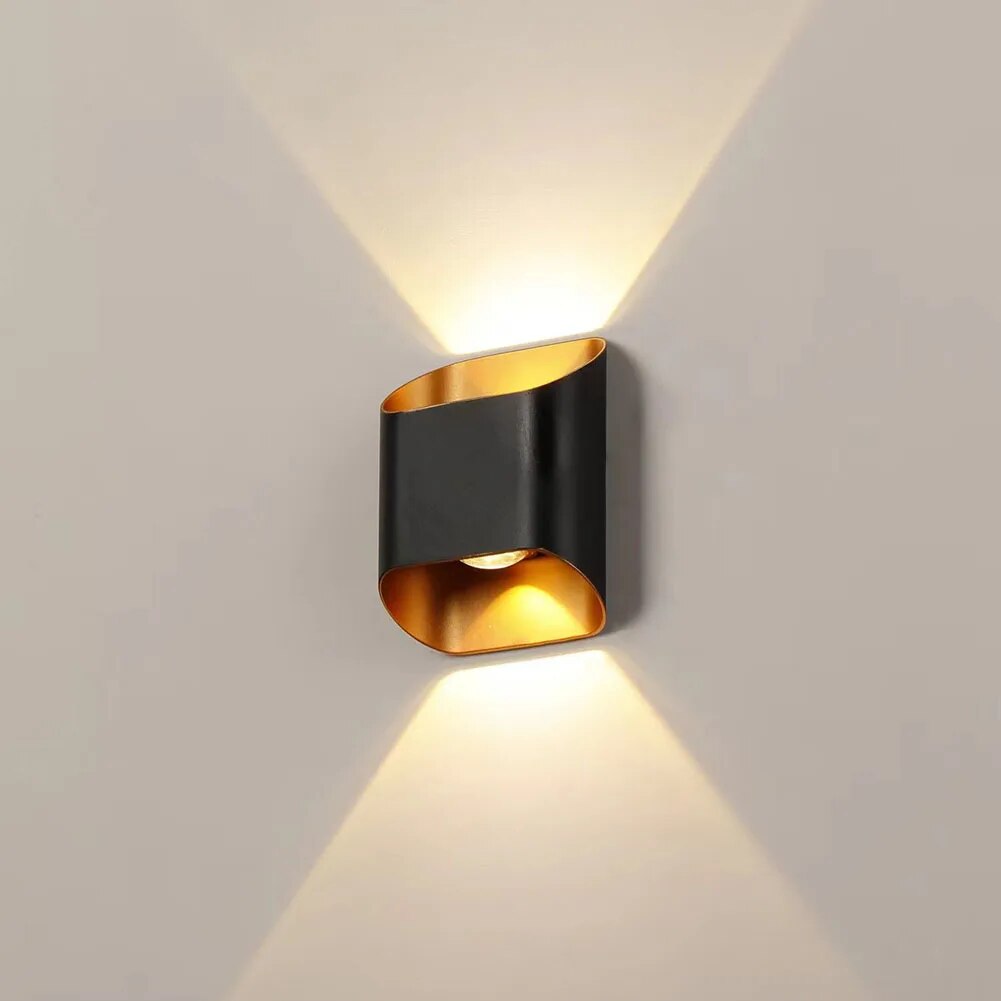 Elegant Outdoor LED Wall Fixture - Waterproof Dual Lighting