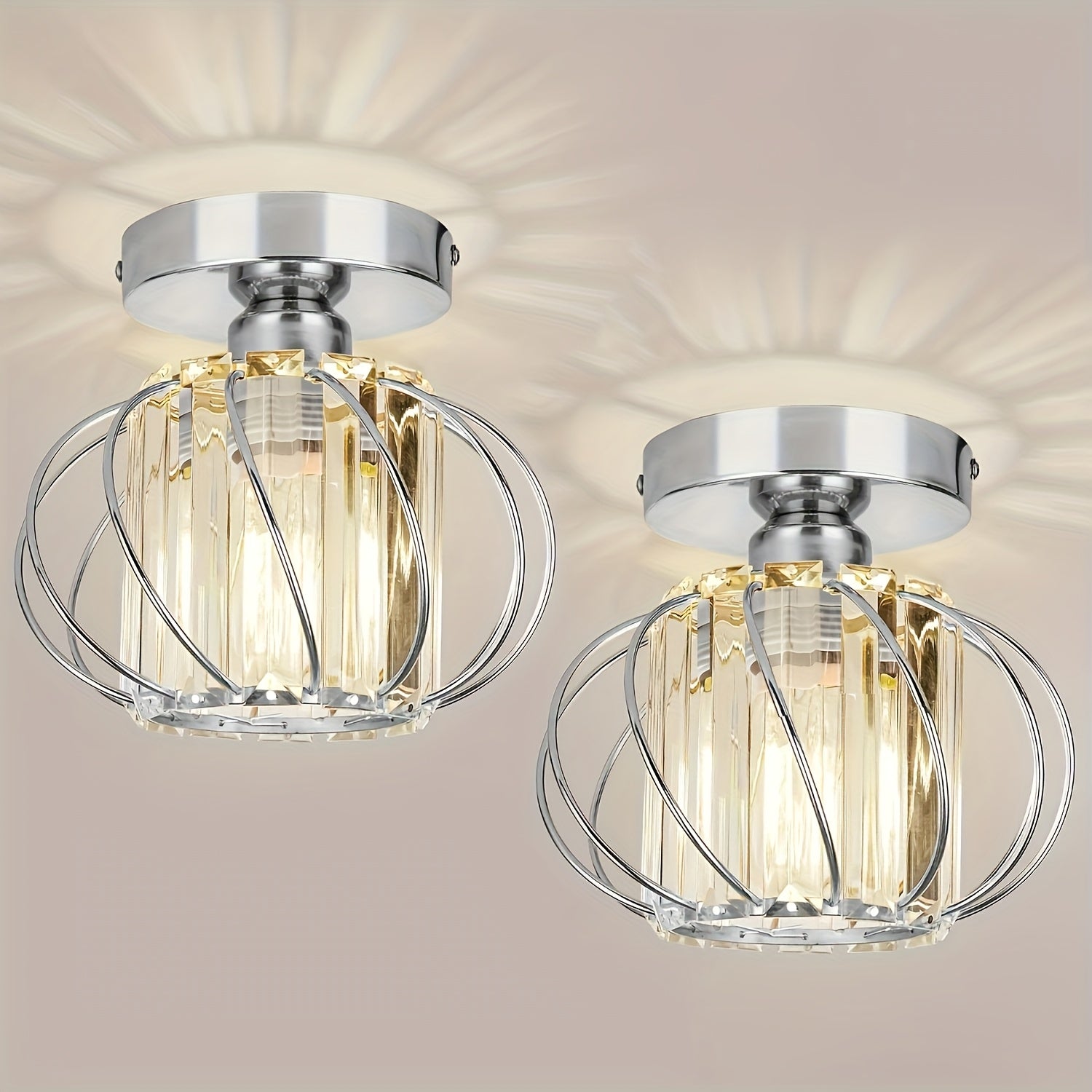 Sleek Industrial Style Semi-Flush Mount Ceiling Light with Glass Shade