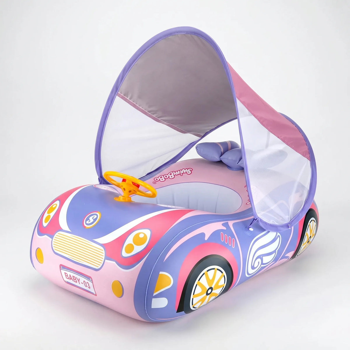 Toddler-Friendly Inflatable Water Cruiser with Sunshade