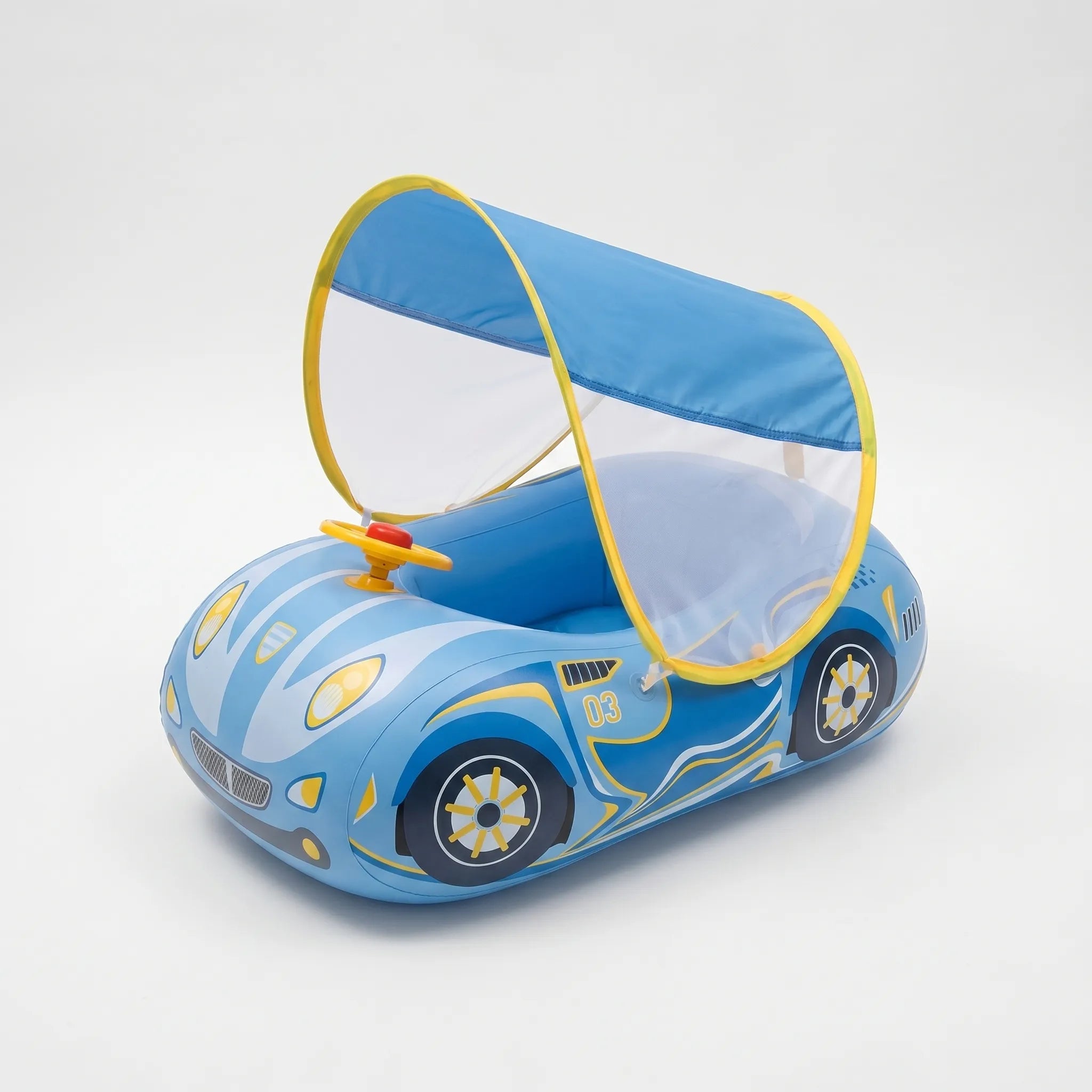 Toddler-Friendly Inflatable Water Cruiser with Sunshade