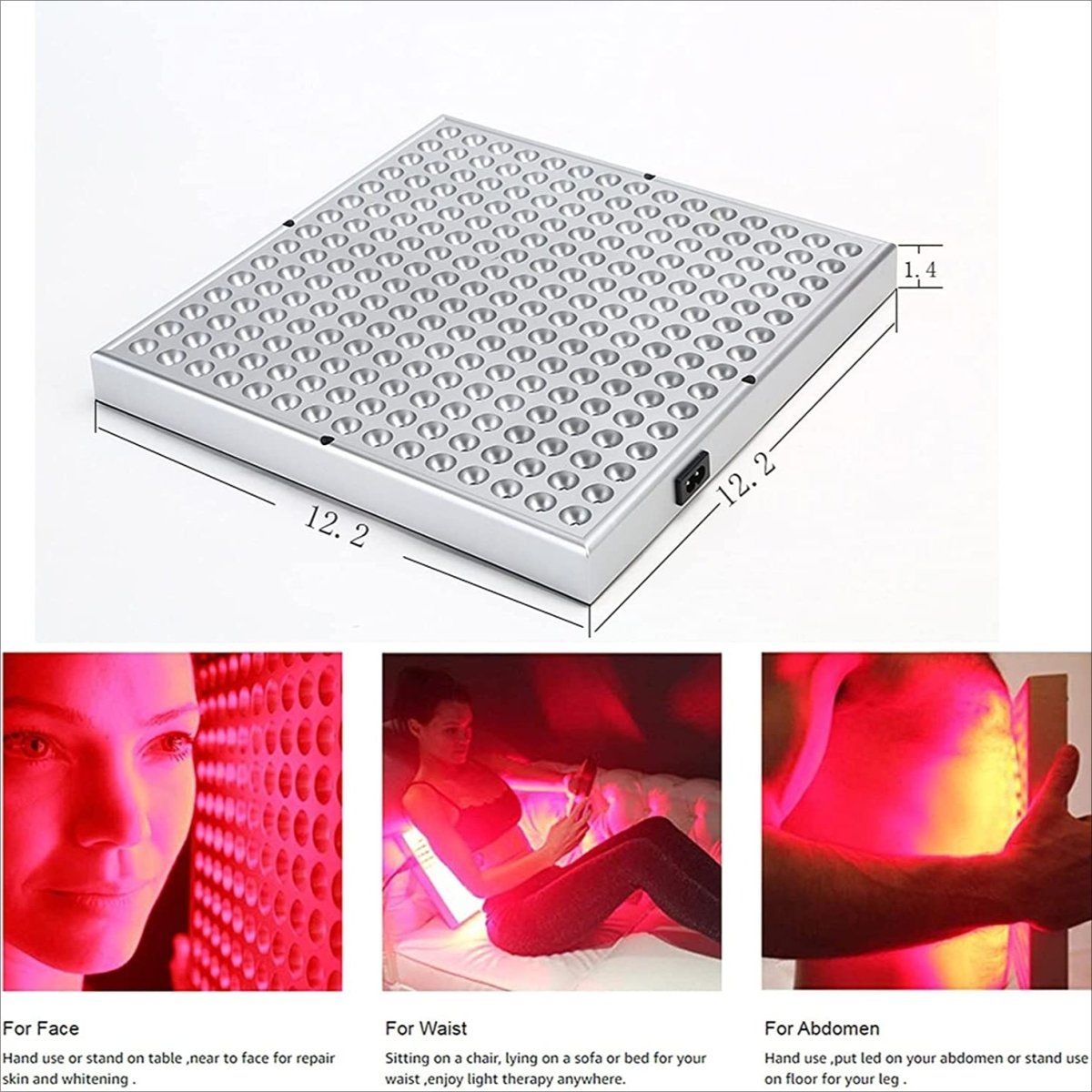 RadiantWave Light Therapy Panel | 225 LEDs for Skin & Muscle Care