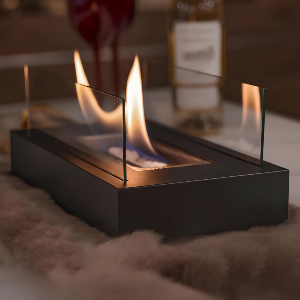 Decorative Fire Feature for Indoor and Outdoor Use