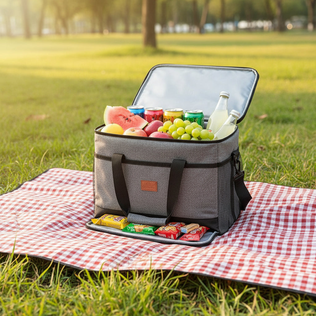 ChillMate Portable Cooler Bag with Secure Zipper Closure