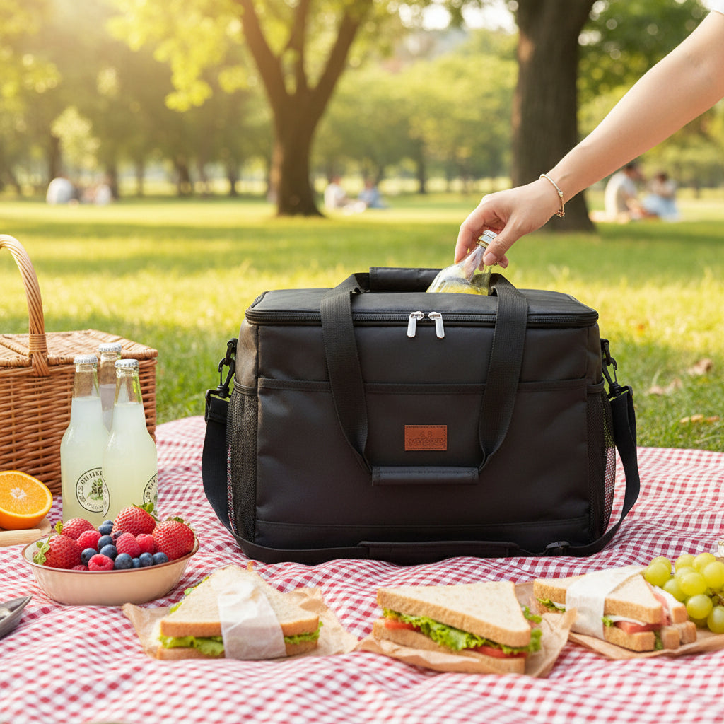 ChillMate Portable Cooler Bag with Secure Zipper Closure