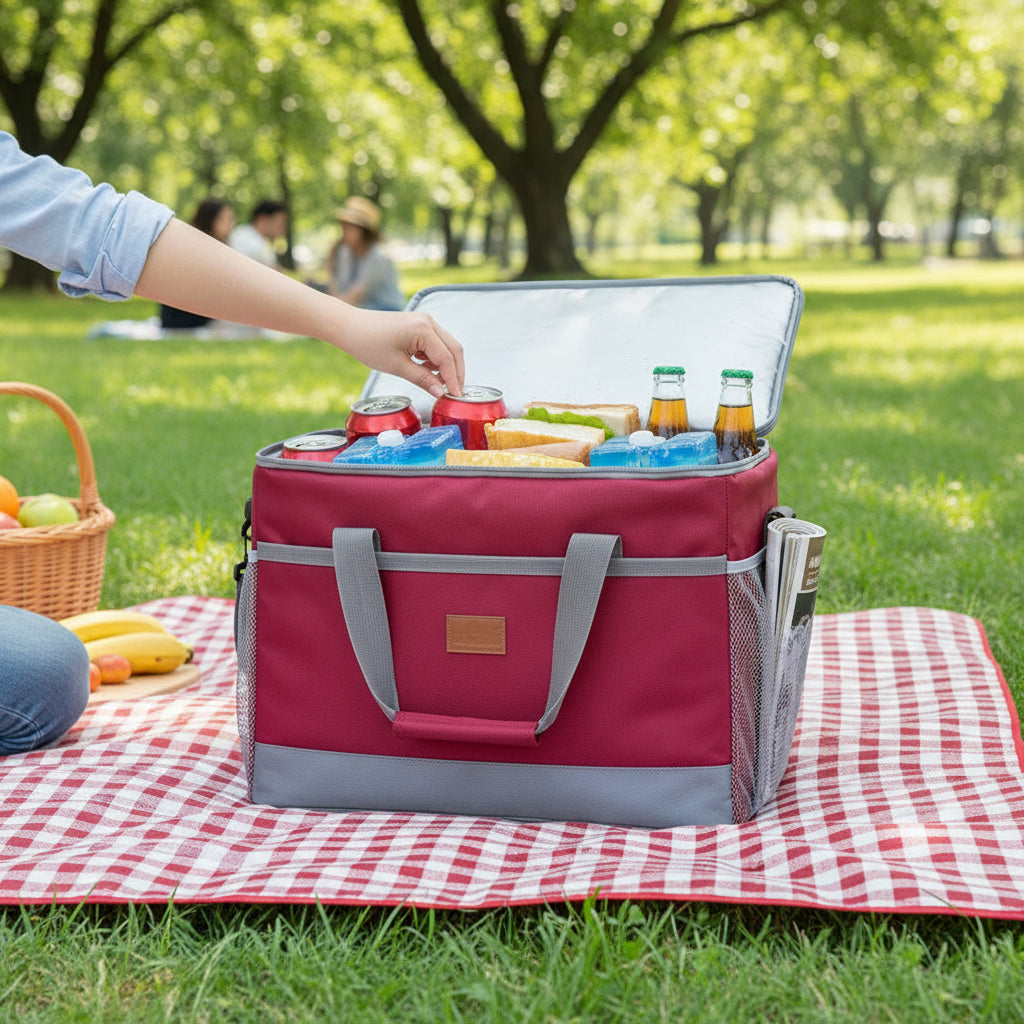ChillMate Portable Cooler Bag with Secure Zipper Closure