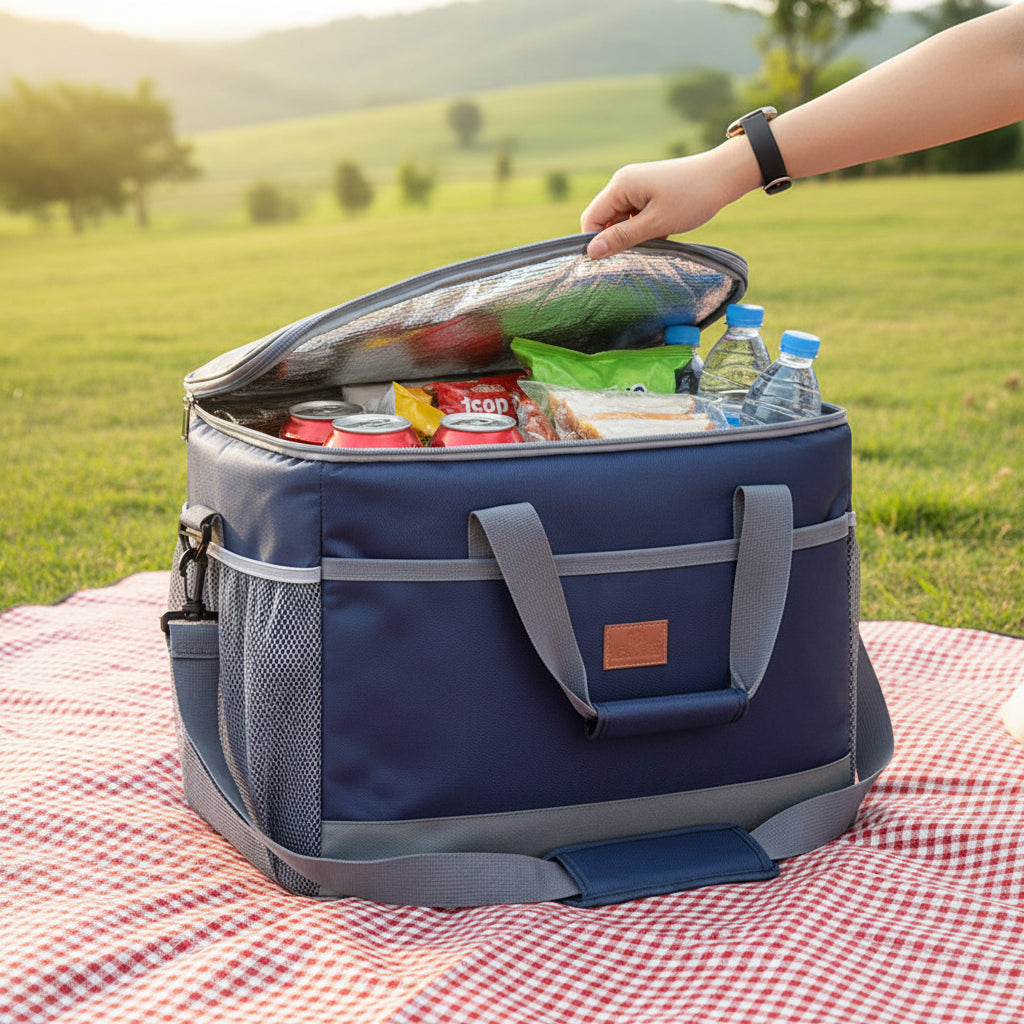 ChillMate Portable Cooler Bag with Secure Zipper Closure