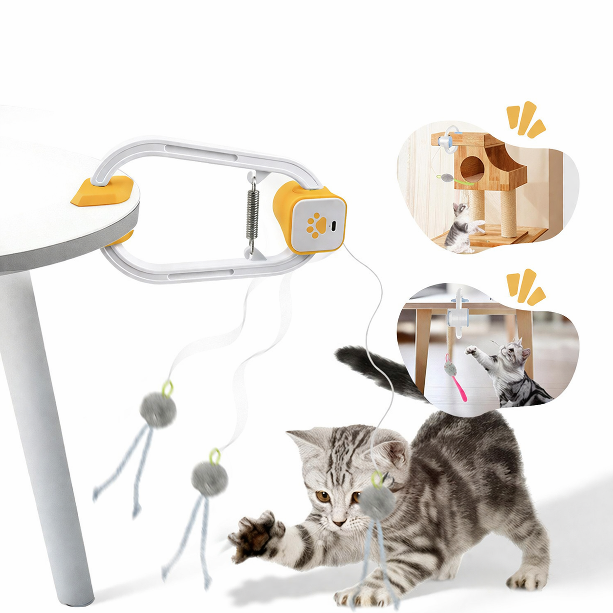 Rechargeable Cat Teaser Toy | Fun Indoor Play for Cats