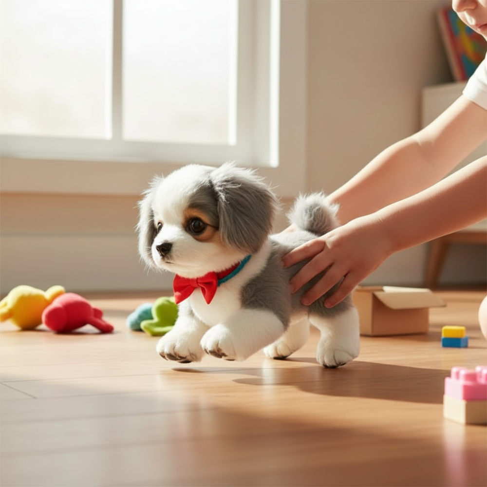 Cuddly Interactive Puppy Toy | Touch-Activated Playful Companion