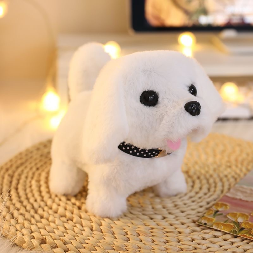 Cuddly Companion Dog Plush Toy with Motion & Sound Features