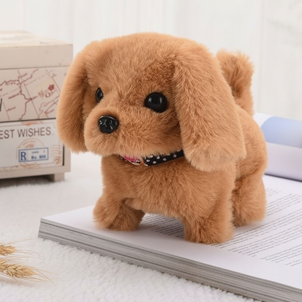 Cuddly Companion Dog Plush Toy with Motion & Sound Features