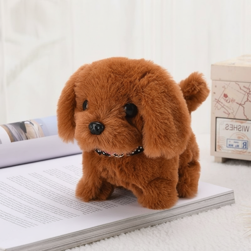 Cuddly Companion Dog Plush Toy with Motion & Sound Features