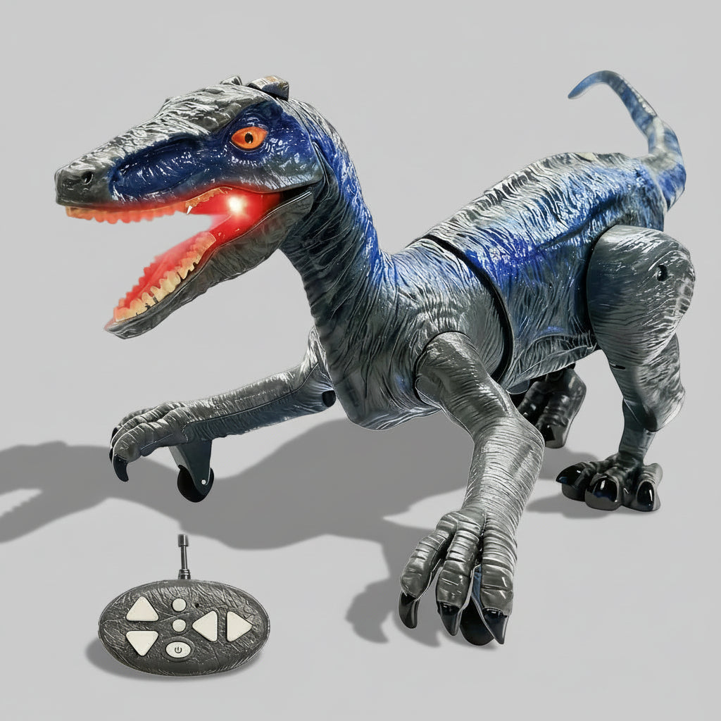 Realistic Remote-Controlled Raptor Toy with Sound and Water Spray