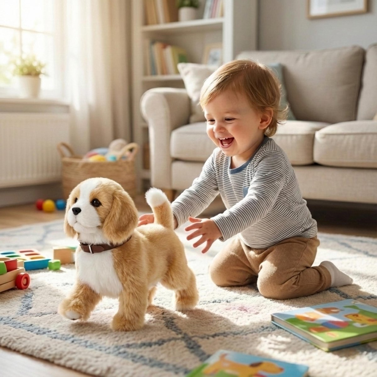 Engaging Robotic Puppy Toy with Realistic Movements for Kids
