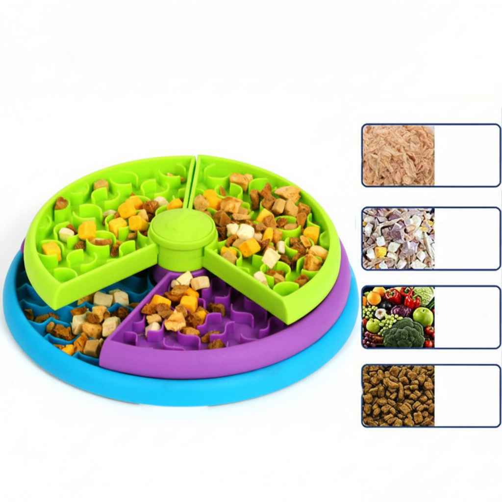 Engaging Multi-Level Dog Bowl for Healthy Eating Habits