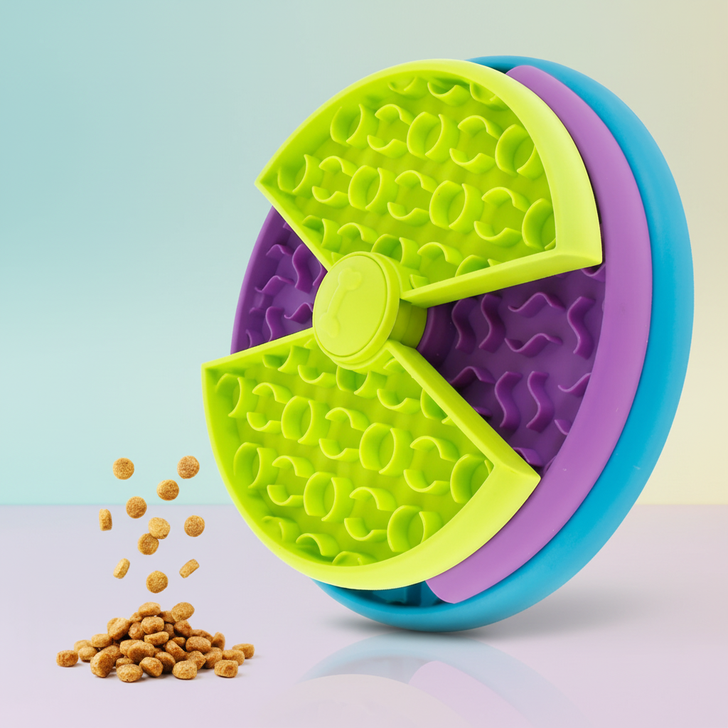 Engaging Multi-Level Dog Bowl for Healthy Eating Habits