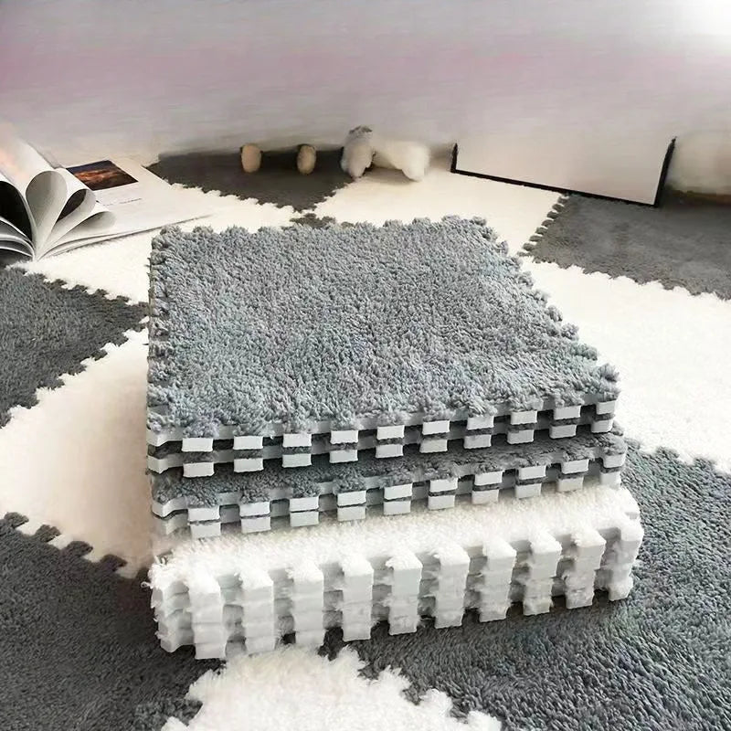 CozyFlex Interlocking Foam Floor Mat Set - 12 Soft Tiles