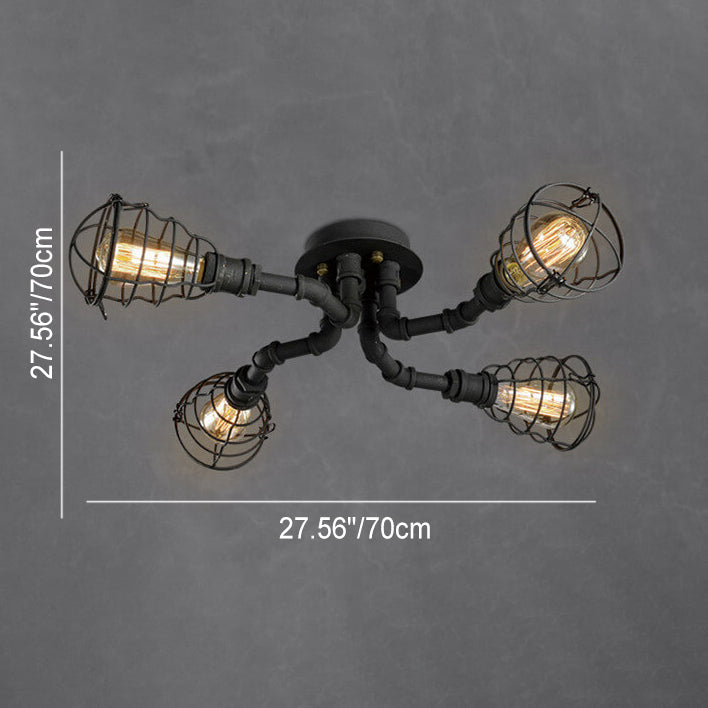 Rustic Industrial Ceiling Light Fixture for Modern Homes
