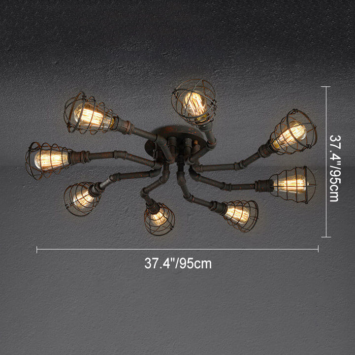 Rustic Industrial Ceiling Light Fixture for Modern Homes