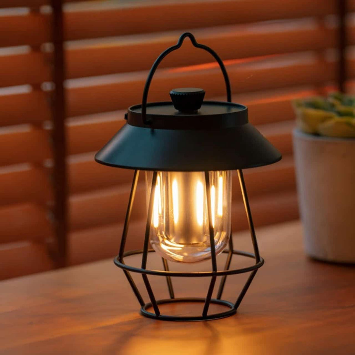 Portable USB-Operated Outdoor Lamp with Adjustable Lighting