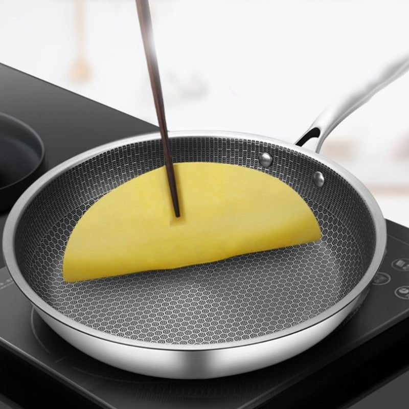 Premium Stainless Steel Non-Stick Skillet for Effortless Cooking