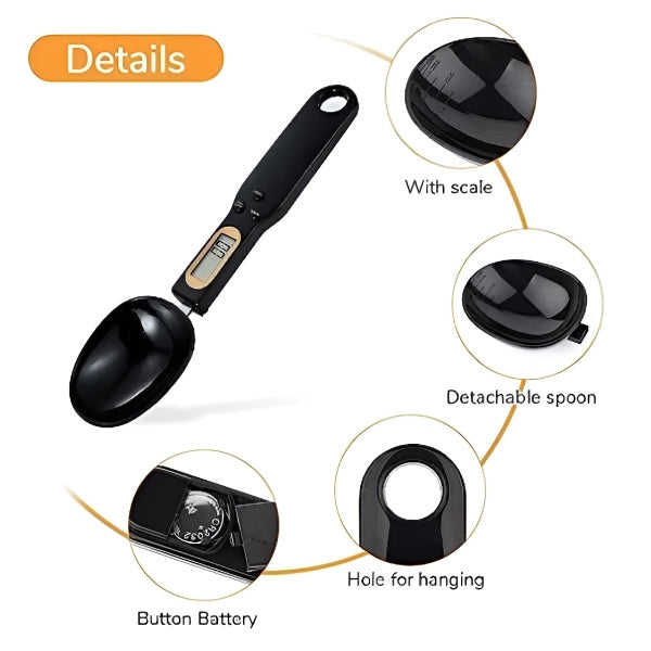 Smart Measuring Spoon with Integrated Digital Scale