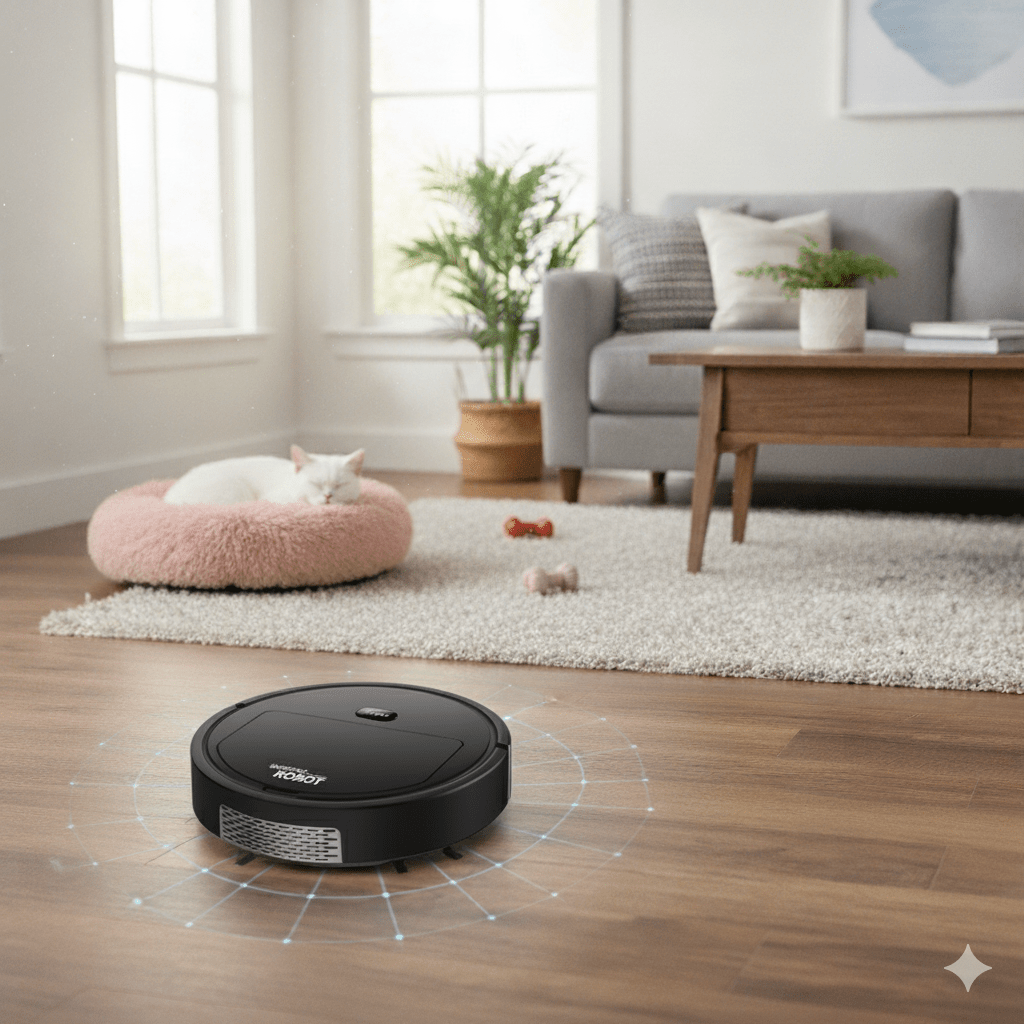 WhisperClean Robot Vacuum: Silent, Smart, and Effective
